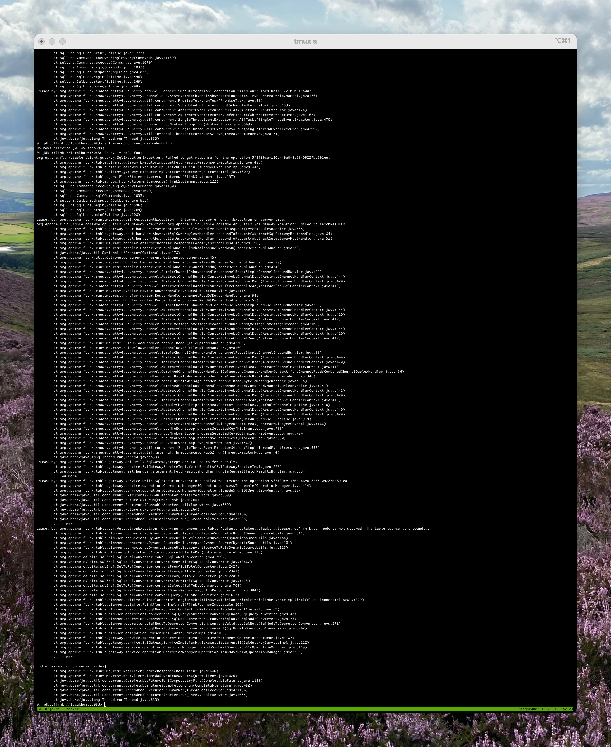 JDBC Stack Trace